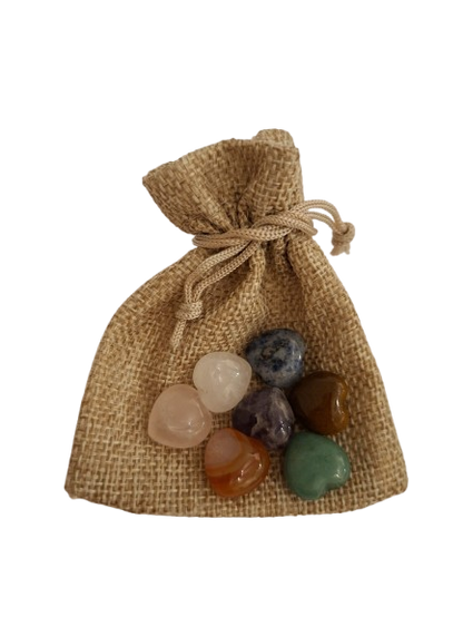 Chakra set hartjes in zakje