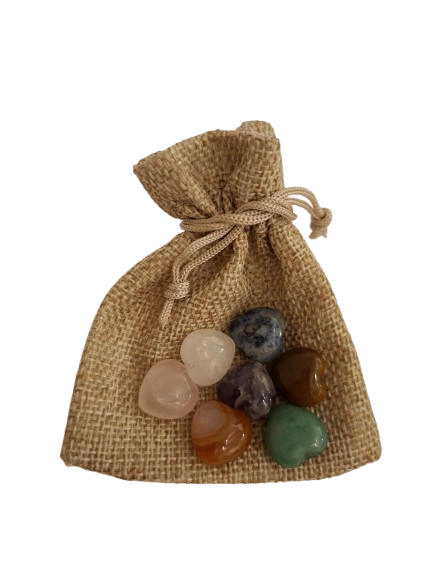 Chakra set hartjes in zakje